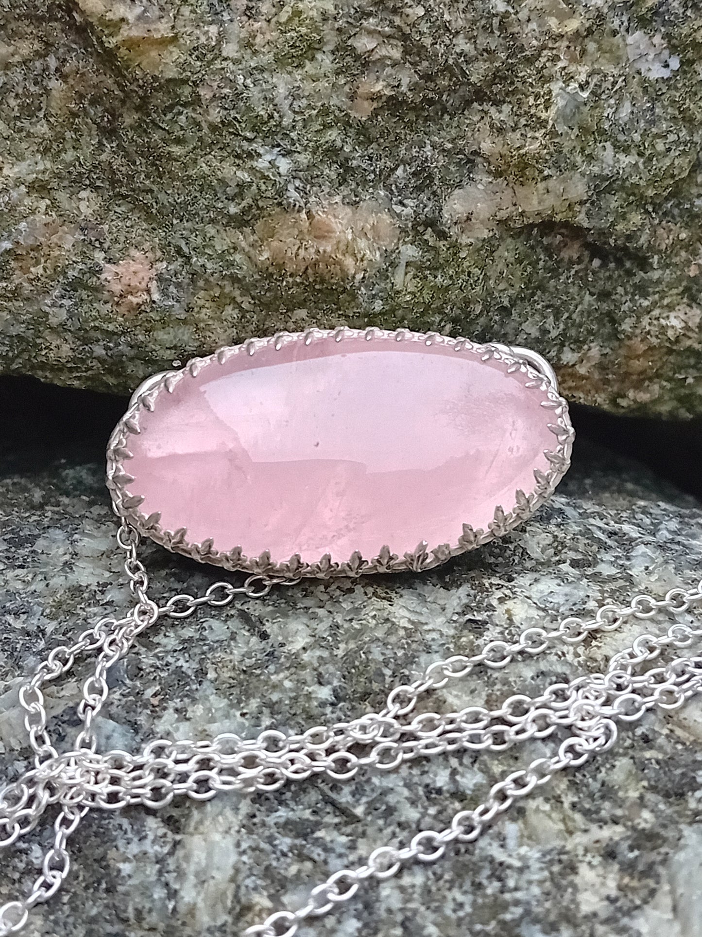 Collier Quartz Rose fixe