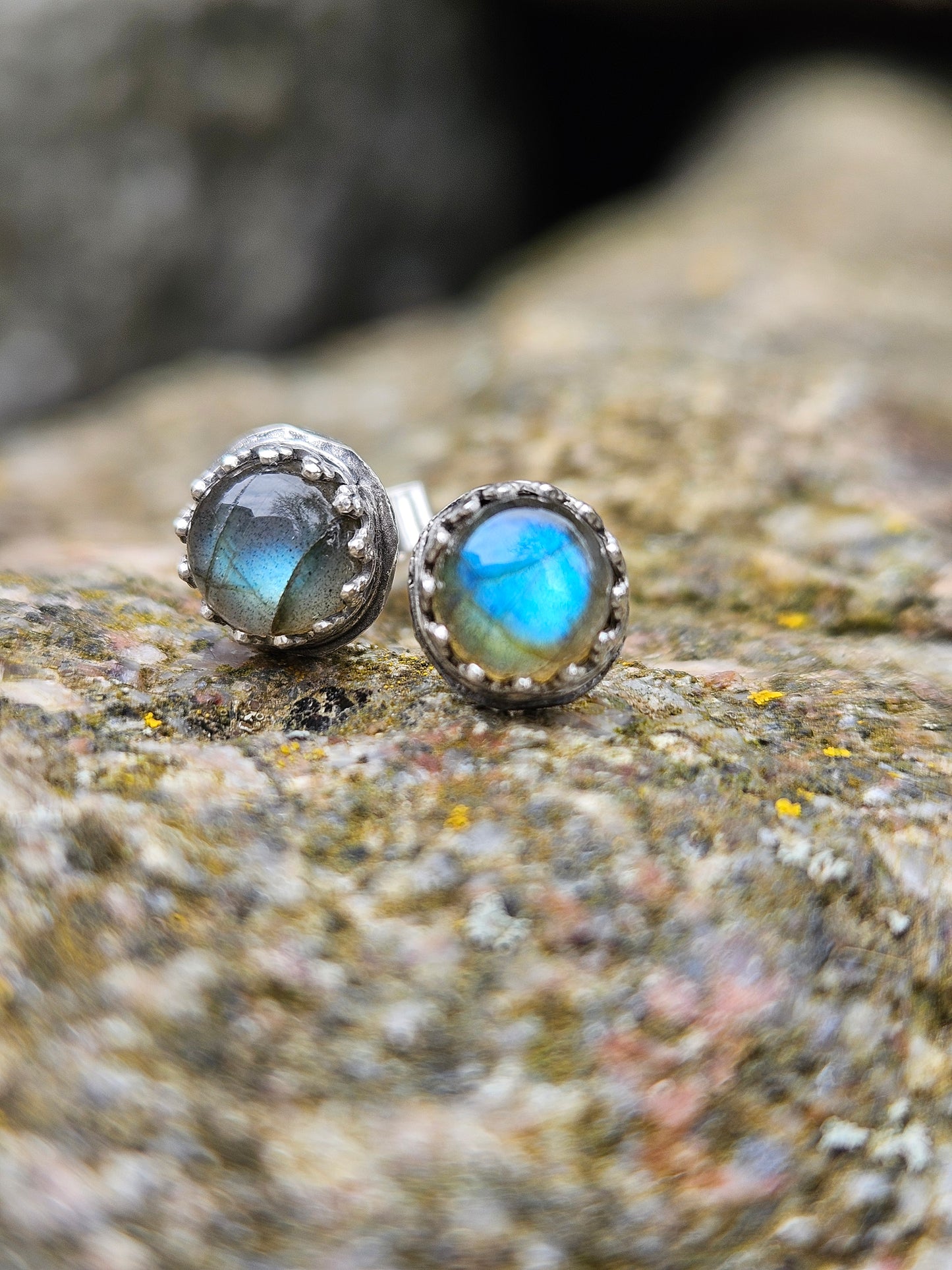 Puces d'oreilles en labradorites